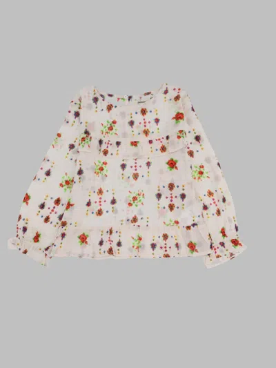 Bellerose Mini Patterned Cotton Blouse For Girls In Multicolour