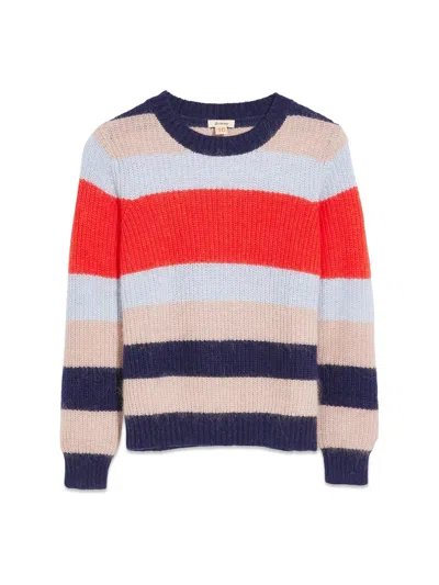 Bellerose Mini Striped Knit Shirt In Multi