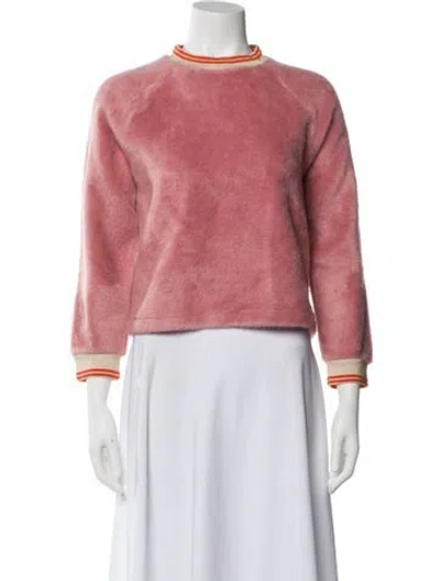 Pre-owned Bellerose Mock Neck Three-quarter Sleeve Sweatshirt In Pink