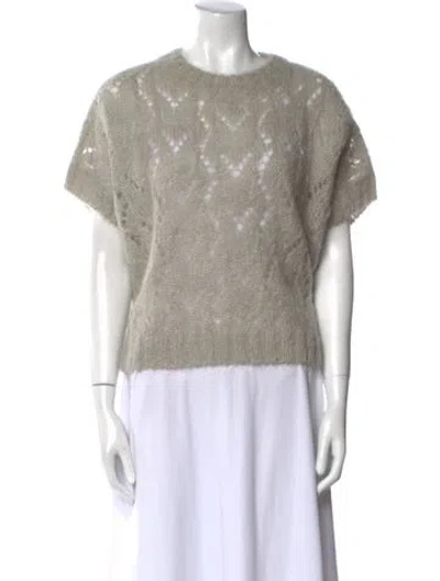 Pre-owned Bellerose Mohair Crew Neck Sweater In Gray