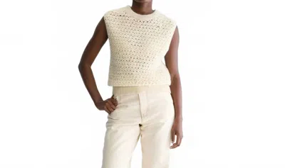 Bellerose Moony Crochet Tank Top In Tofu In Neutral