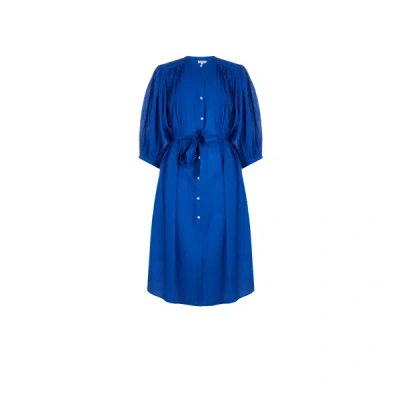 Bellerose Oversized Midi Dress In Blue