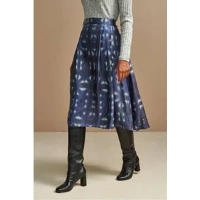 Bellerose Pacifico Print Skirt In Blue In Gray