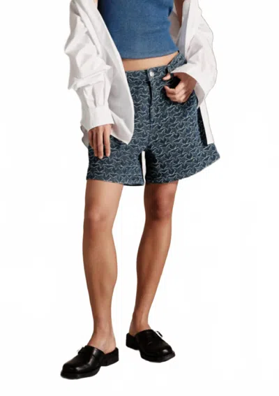 Bellerose Pactol Short In Denim Stars In Blue