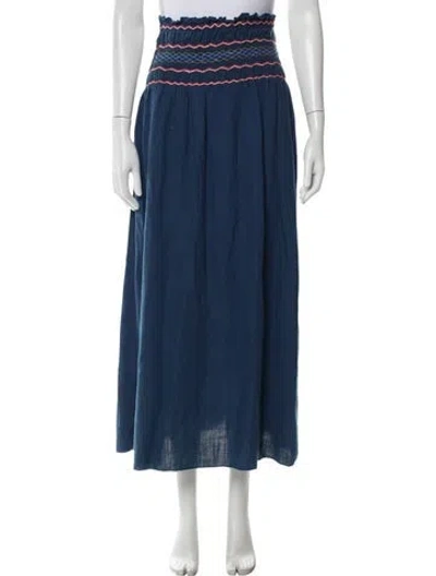 Pre-owned Bellerose Patterned Long Skirt In Blue