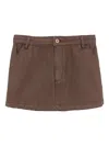 Bellerose Pebbs Mini Glitter Pocket Skirt In Brown