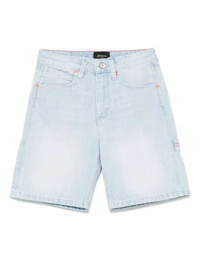 Bellerose Kids' Peers Denim Shorts In Blue