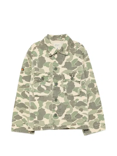 Bellerose Kids' Phillip Camouflage-print Button-down Overshirt In Multi