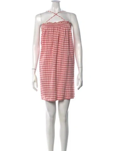 Pre-owned Bellerose Plaid Print Mini Dress In Pink