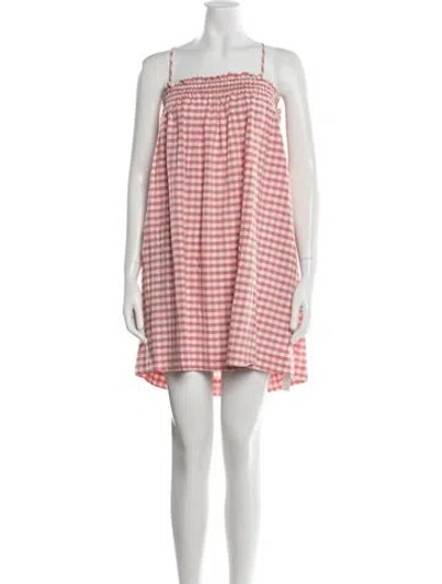 Pre-owned Bellerose Plaid Print Mini Dress In Pink