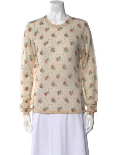 Pre-owned Bellerose Printed Crew Neck Sweater W/ Tags In Neutral