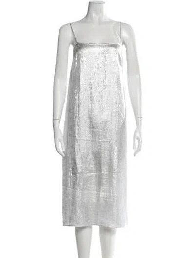 Pre-owned Bellerose Printed Midi Length Dress In Silver