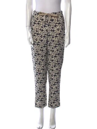 Pre-owned Bellerose Printed Straight Leg Pants In Black