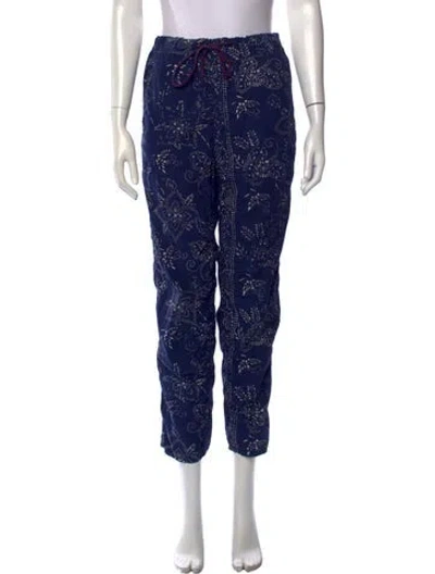 Pre-owned Bellerose Printed Straight Leg Pants In Blue