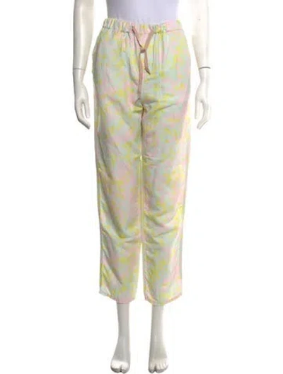 Pre-owned Bellerose Printed Straight Leg Pants In Green