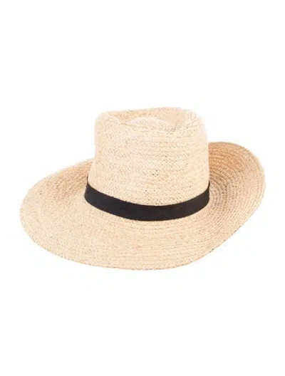 Pre-owned Bellerose Raffia Fedora Hat In Neutrals