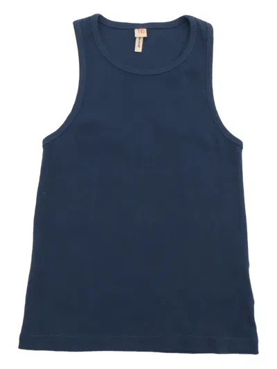 Bellerose Kids' Ribbed Tank Top In Blue