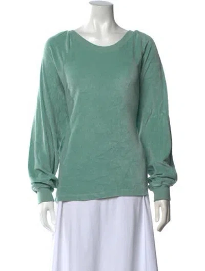 Pre-owned Bellerose Scoop Neck Long Sleeve Top In Green