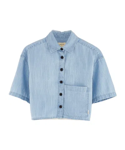 Bellerose Short Sleeve Denim Shirt In Blue