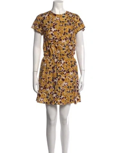Pre-owned Bellerose Silk Mini Dress In Yellow