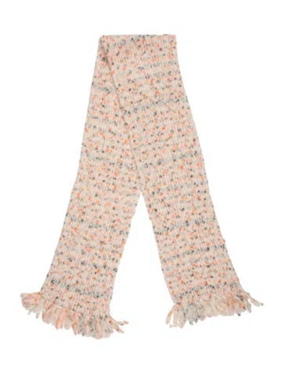 Pre-owned Bellerose Silk Tweed Pattern Scarf In Neutrals