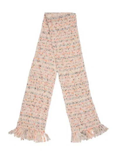 Pre-owned Bellerose Silk Tweed Pattern Scarf In Neutrals