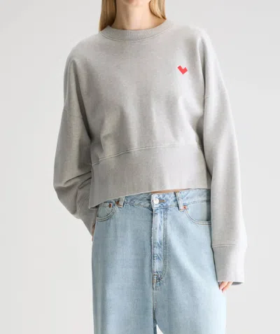 Bellerose Slenni Crewneck Sweatshirt In Heather Grey
