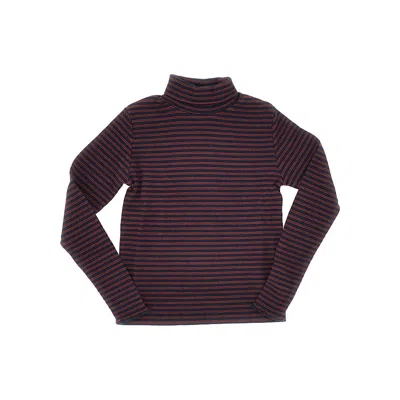 Bellerose Kids' Stretch Cotton Turtleneck In Blue