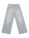 Bellerose Striped Cotton Trousers In Gray