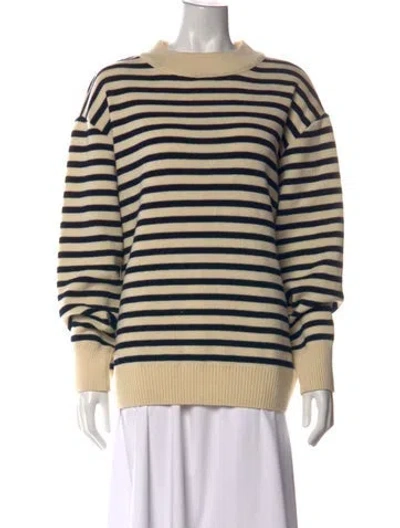 Pre-owned Bellerose Striped Crew Neck Sweater In Neutral