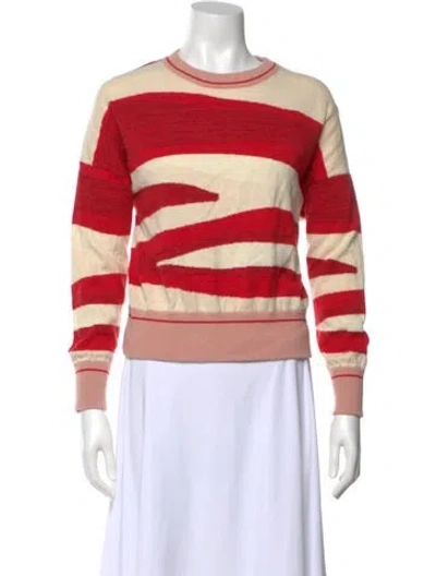 Pre-owned Bellerose Striped Crew Neck Sweater In Red