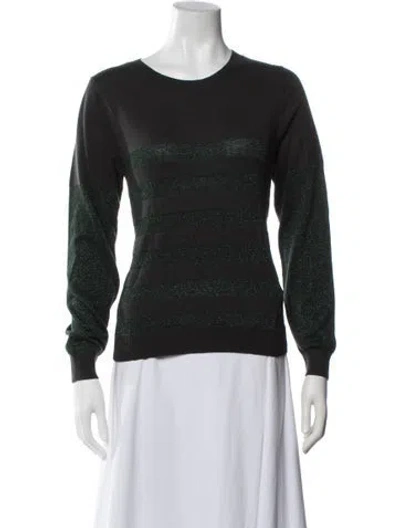Pre-owned Bellerose Striped Crew Neck Sweater W/ Tags In Green