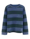 Bellerose Striped Crew-neck Sweatshirt In Blue