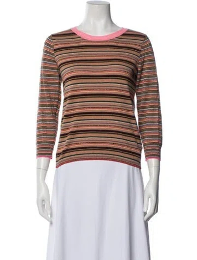 Pre-owned Bellerose Striped Crew Neck Top In Blue