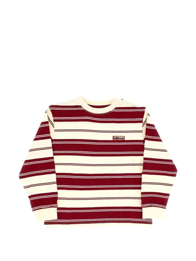 Bellerose Kids' Striped Long-sleeve T-shirt In Red