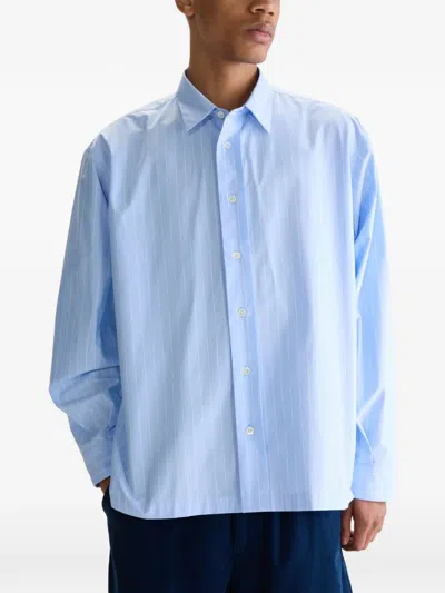 Bellerose Striped Shirt In Blue