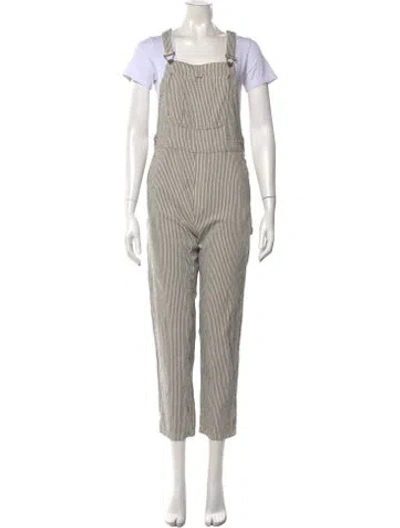 Pre-owned Bellerose Striped Square Neckline Overalls In Multi