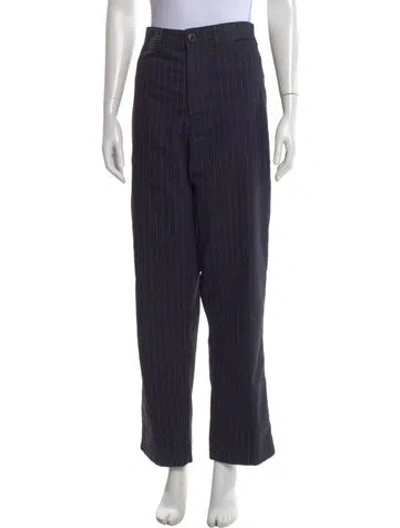 Pre-owned Bellerose Striped Straight Leg Pants In Blue