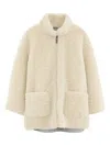 Bellerose Teddy Zip-up Jacket In Neutral
