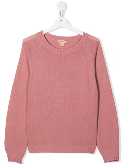Bellerose Teen Crew-neck Knitted Jumper In Pink