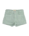 Bellerose Toddler Girl Denim Shorts Light Green Size 6 Cotton, Elastane In Green