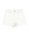 Bellerose Babies'  Toddler Girl Denim Shorts White Size 6 Cotton, Elastane