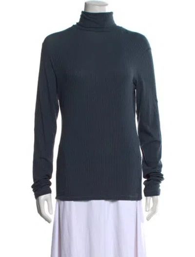 Pre-owned Bellerose Turtleneck Long Sleeve Top W/ Tags In Blue