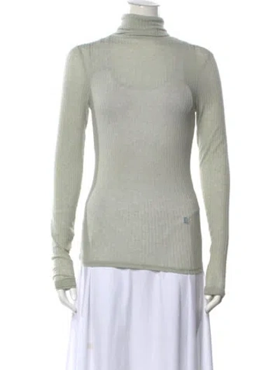 Pre-owned Bellerose Turtleneck Long Sleeve Top W/ Tags In Green