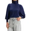 Bellerose Vazo Turtleneck Shirt In Navy In Blue