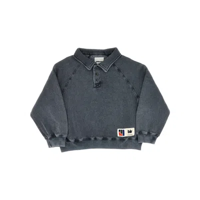 Bellerose Washed Jersey Polo Sweatshirt - Kids In Blue