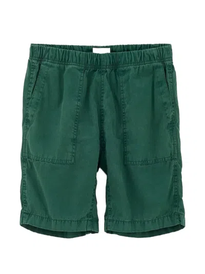 Bellerose Kids' Wess Elasticated-waistband Patch-pocket Shorts In Green