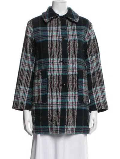 Pre-owned Bellerose Wool Plaid Print Coat In Multi