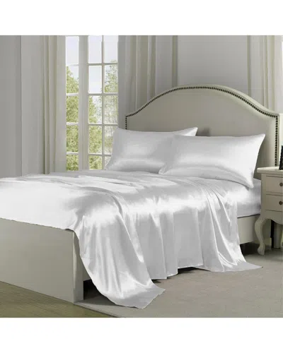 Belles & Whistles Satin Sheet Set In Gray