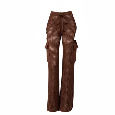 Belletage Swimwear Brown The Off-weekend Crochet Cargo Pants